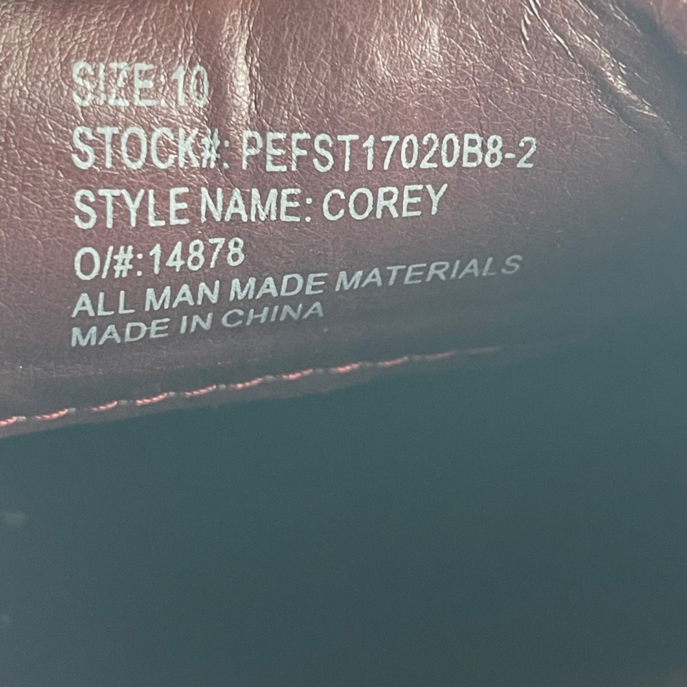 Perry Ellis Portfolio Corey Mens Burgundy Wingtip Brogue Oxford Dress Shoes 10 - Picture 7 of 7